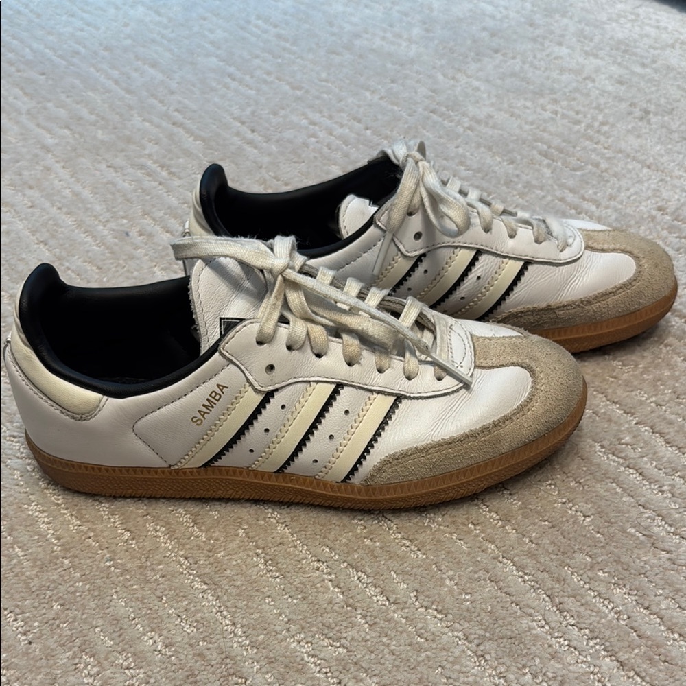 adidas Samba Kids Sneakers in White, Black and Gum